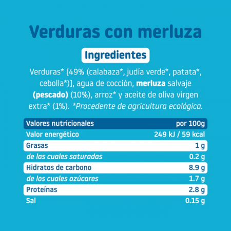 SMILEAT TARRITO DE VERDURAS CON MERLUZA 230G