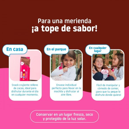 SMILEAT ECO TRIBOO BARQUILLO DE CHOCOLATE CON LECHE Y CON RELLENO DE CACAO 40 G