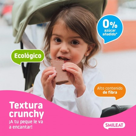 SMILEAT ECO TRIBOO BARQUILLO DE CHOCOLATE CON LECHE Y CON RELLENO DE CACAO 40 G