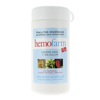 HEMOFARM PLUS HIGIENE ANAL HEMORROIDES BOTE 60 TOALLITAS