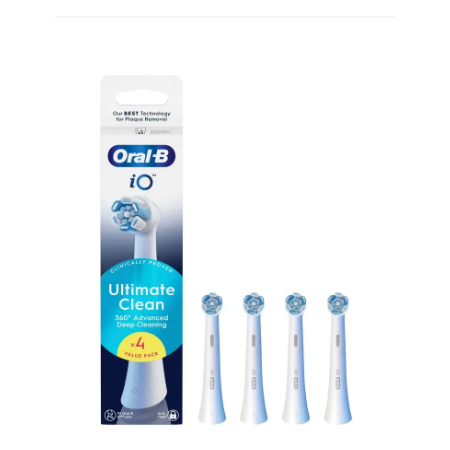 ORAL B RECAMBIOS IOS CABEZAL ULTIMATE CLEAN (AZUL) 4 RECAMBIOS BLANCOS