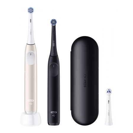 ORAL B PACK CEPILLOS ELECTRICOS DE DIENTES IO2: CEPILLO IO2 NEGRO + CEPILLO IO2 MARRON