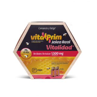 VITALPRIM JALEA REAL VITALIDAD SIN AZUCARES SABOR FRUTOS EL BOSQUE 20 VIALES 10 ML