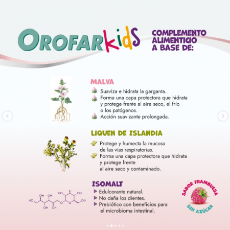 OROFAR KIDS DOLOR DE GARGANTA 1 PIRULETA SABOR FRAMBUESA