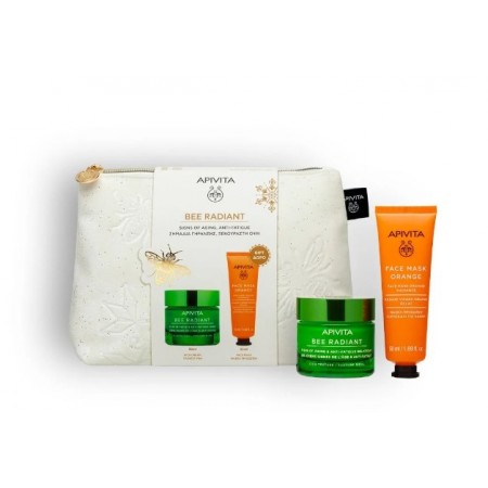 APIVITA COFRE NECESER BEE RADIANT CREMA RICA 50ML + REGALO MASCARILLA FACIAL ILUMINADORA ORANGE 50ML