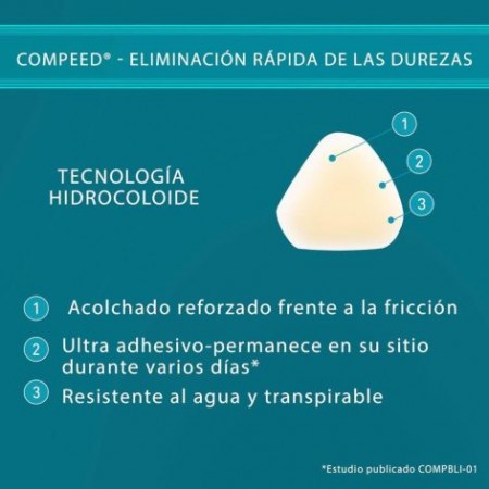 COMPEED DUREZAS Y CALLOSIDADES APOSITO HIDROCOLOIDE TALLA MEDIANA 6 APOSITOS