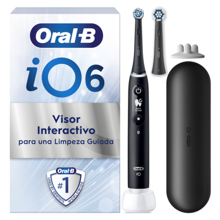 ORAL B CEPILLO DENTAL ELECTRICO IO6 COLOR NEGRO + ESTUCHE  Y RECAMBIOS CABEZAL