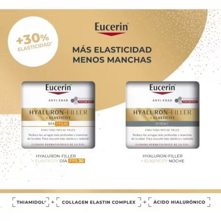 EUCERIN PACK HYALURON FILLER ELASTICITY CREMA DIA FPS30 50ML +  HYALURON FILLER CREMA NOCHE 50ML