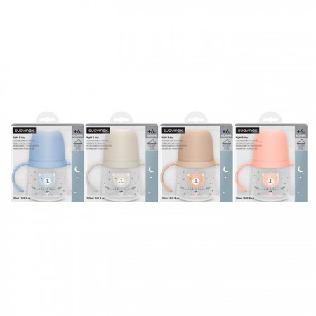 SUAVINEX NIGHT&DAY VASO ANTIDERRAME Y ANTICOLICO CON ASAS +6 MESES 150 ML