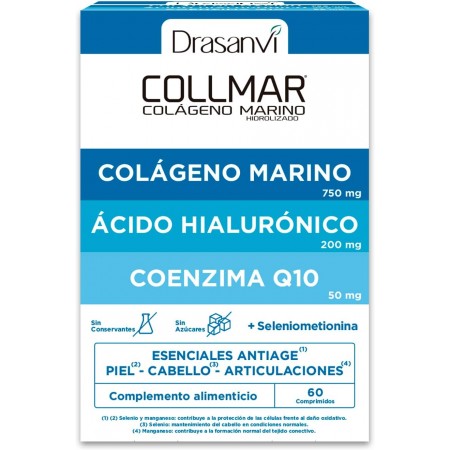 DRASANVI COLLMAR COLAGENO MARINO ACIDO HIALURONICO Y COENZIMA Q10 60 COMPRIMIDOS