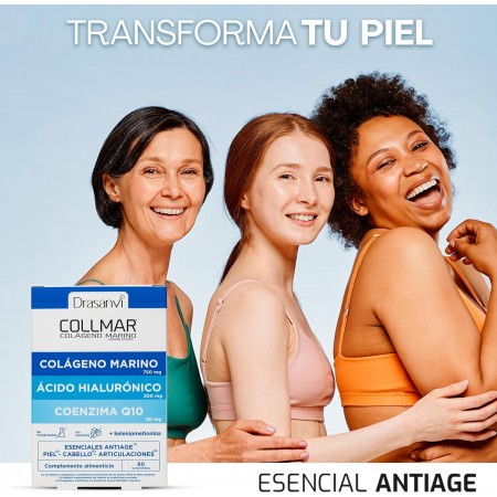 DRASANVI COLLMAR COLAGENO MARINO ACIDO HIALURONICO Y COENZIMA Q10 60 COMPRIMIDOS