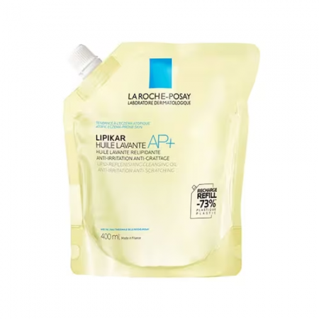 Envase ecológico flexible de 400 ml de La Roche-Posay Lipikar aceite lavante AP+