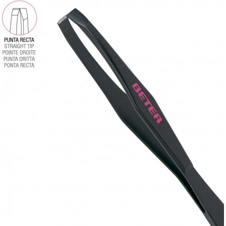 BETER PINZAS DEPILAR PUNTA RECTA PAVONADA 7,5 CM