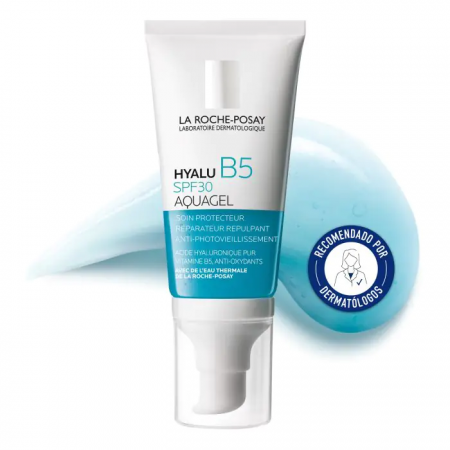 La Roche-Posay Hyalu B5 Aquagel SPF30 crema hidratante recomendada por dermatólogos