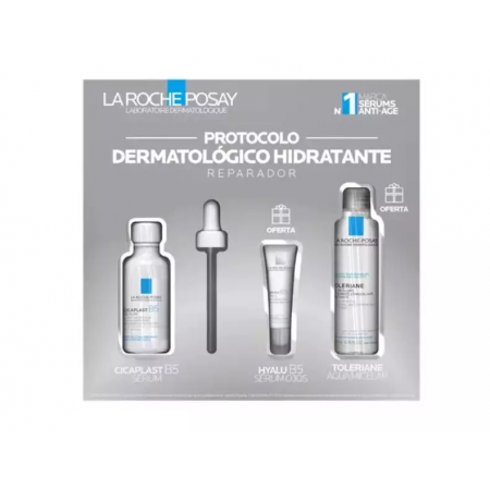 LA ROCHE POSAY PACK PROTOCOLO HIDRATANTE CICAPLAST SERUM B5 30ML + HYALU B5 OJOS 5 ML + AGUA MICELAR