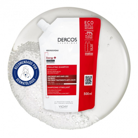 DERCOS PACK CHAMPU ENERGY+ ESTIMULANTE 400ML + ECO RECARGA CHAMPÚ ENERGY+ ESTIMULANTE 400 ML