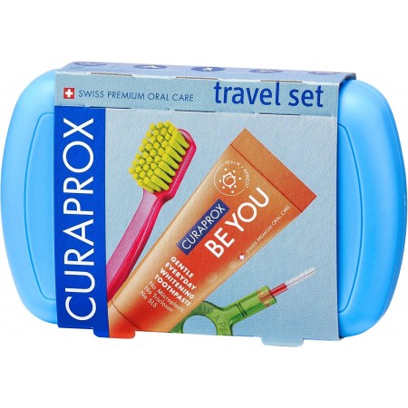 CURAPROX KIT DENTAL DE VIAJE CEPILLO+PASTA+INTERDENTAL COLORES