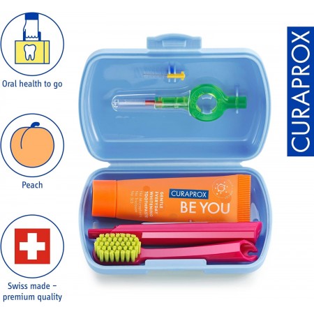 CURAPROX KIT DENTAL DE VIAJE CEPILLO+PASTA+INTERDENTAL COLORES