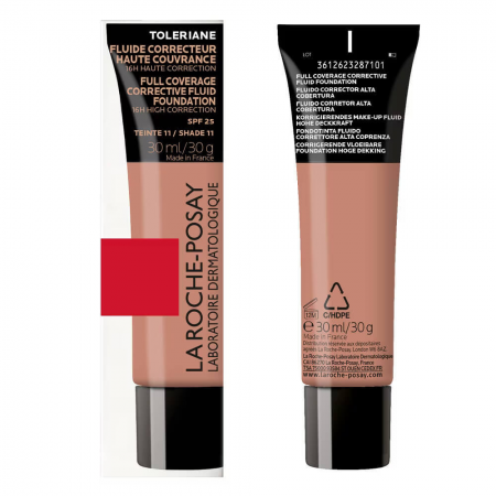 LA ROCHE POSAY TOLERIANE MAQUILLAJE FLUIDO CORRECTOR SPF25 ALTA COBERTURA Nº11 30ML