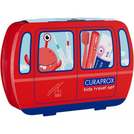 CURAPROX KIT DENTAL INFANTIL 4-12 AÑOS: CEPILLO + PASTA + INTERDENTAL COLORES