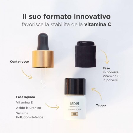 ISDINCEUTICS FLAVO-C FORTE SERUM 15% VITAMINA C PURA INTENSIVO 30 DIAS. 3 FRASCOS X 5.3 ML