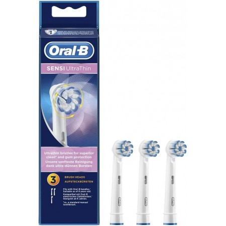 ORAL-B RECAMBIOS CABEZAL CEPILLO ELECTRICO SENSITIVE ULTRA THIN 3 CABEZALES BLANCOS