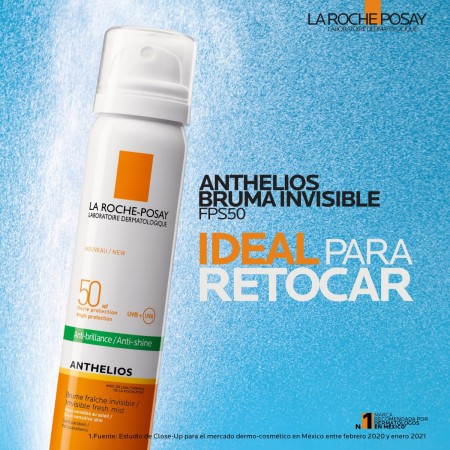 ANTHELIOS DUPLO BRUMA DE ROSTRO ANTIBRILLO SPF50+ BRUMA INVISIBLE 2 X 75ML