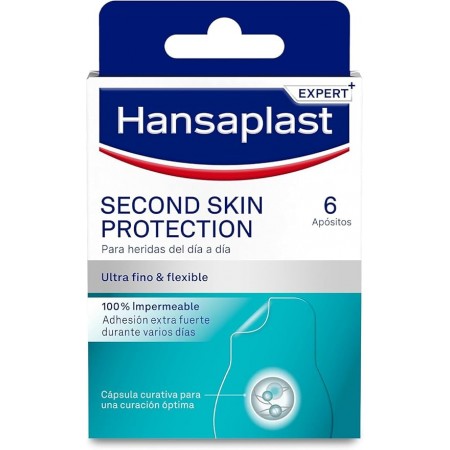 HANSAPLAST SECOND SKIN PROTECTION ULTRAFINO WATER RESIST 73 MM X 36 MM 6 PARCHES