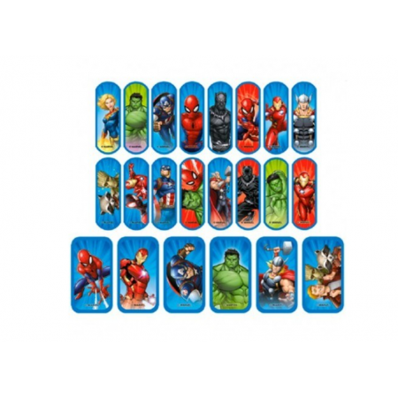 HANSAPLAST MARVEL APOSITO ADHESIVO DE 2 TAMAÑOS X 20 TIRITAS