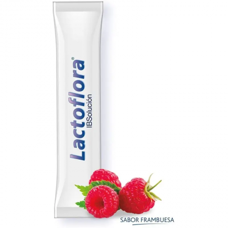 LACTOFLORA IBSOLUCION PROBIOTICOS + VITAMINA D3 SABOR FRAMBUESA 28 SOBRES