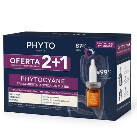 PHYTO COFRE PHYTOCYANE ANTICAIDA MUJER AMPOLLAS 2 + 1 GRATIS