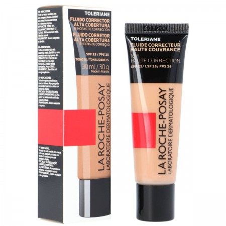 LA ROCHE POSAY TOLERIANE MAQUILLAJE FLUIDO SPF25 CORRECTOR ALTA COBERTURA Nº15 30ML
