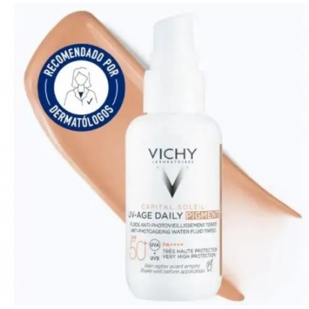 VICHY CAPITAL SOLEIL UV-AGE DAILY SPF50+ PIGMENT CON COLOR TONO MEDIO 40 ML