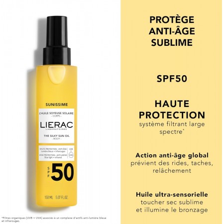 LIERAC SUNISSIME ACEITE SOLAR SEDOSO FPS50 150ML