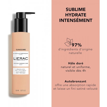 LIERAC SUNISSIME AUTOBRONCEADOR CORPORAL FLUIDO 150ML