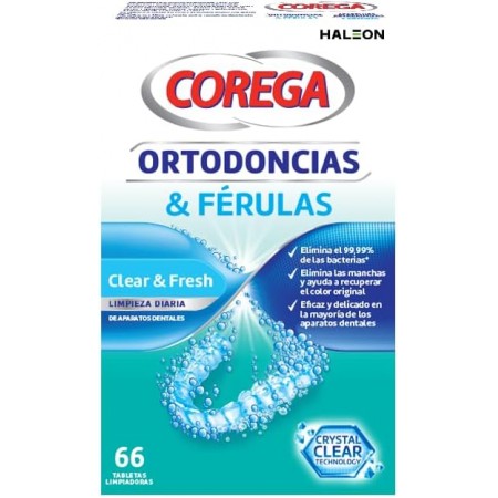 COREGA LIMPIEZA PROTESIS ORTODONCIAS & FERULAS 66 TABLETAS