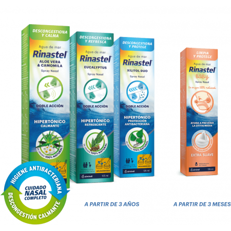 RINASTEL XILITOL DUO AGUA DE MAR DOBLE ACCION SPRAY NASAL 125 ML
