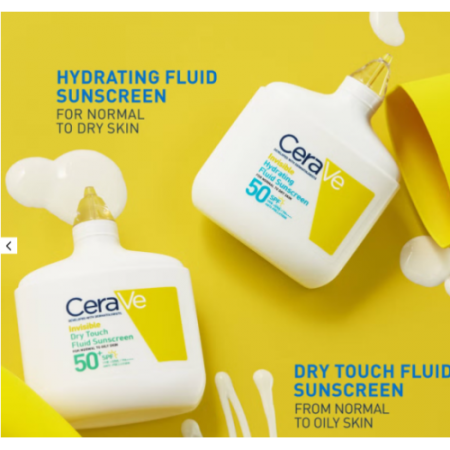 CERAVE FLUIDO FACIAL PROTECTOR INVISIBLE HIDRATANTE SPF50 50 ML