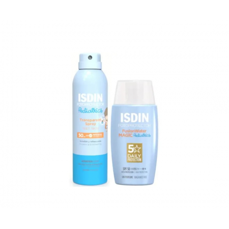 ISDIN PEDIATRIC PACK FOTOPROTECT TRANSPARENT SPRAY 250 ML + FUSION WATER MAGIC 50 ML