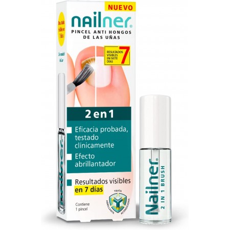 PACK NAILNER PINCEL ANTIHONGOS DE UÑAS 2EN1 5ML + REGALO NAILNER ULTIMATE FORTALECEDOR 10ML