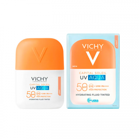 VICHY CAPITAL SOLEIL UV AQUA FLUIDO HIDRATANTE SPF50 CON COLOR TONO CLARO 50ML
