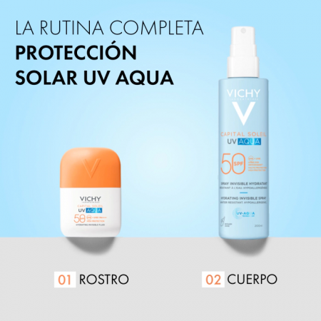 VICHY CAPITAL SOLEIL UV AQUA FLUIDO HIDRATANTE SPF50 CON COLOR TONO CLARO 50ML