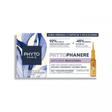 PHYTO PHYTOPHANERE AMPOLLAS ANTICAIDA REACCIONAL 12 AMPOLLAS X 5 ML