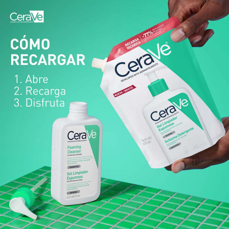 CERAVE PACK GEL LIMPIADOR ESPUMOSO 473 ML + RECARGA GEL LIMPIADOR ESPUMOSO 473ML