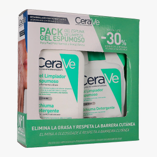 CERAVE PACK GEL LIMPIADOR ESPUMOSO 473 ML + RECARGA GEL LIMPIADOR ESPUMOSO 473ML