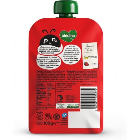 DANONE BLEDINA POUCH DE FRESA Y PLATANO 100 G