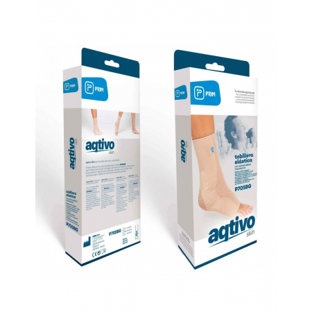 PRIM TOBILLERA ELASTICA AQTIVO SKIN CON ALMOHADILLAS MALEOLARES TALLA M