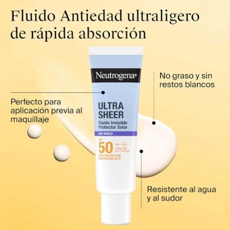NEUTROGENA ULTRA SHEER FLUIDO INVISIBLE SPF50 ANTI EDAD 50ML