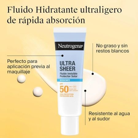 NEUTROGENA ULTRA SHEER FLUIDO INVISIBLE SPF50 HIDRATANTE 50 ML