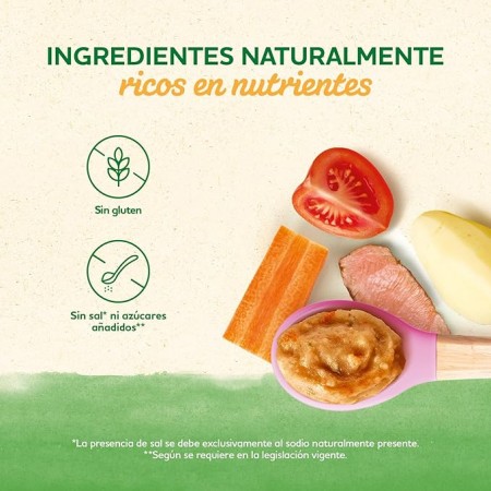 DANONE BLEDINA TARRITO DE ZANAHORIA, TOMATE, PATATAS & POLLO 200 G